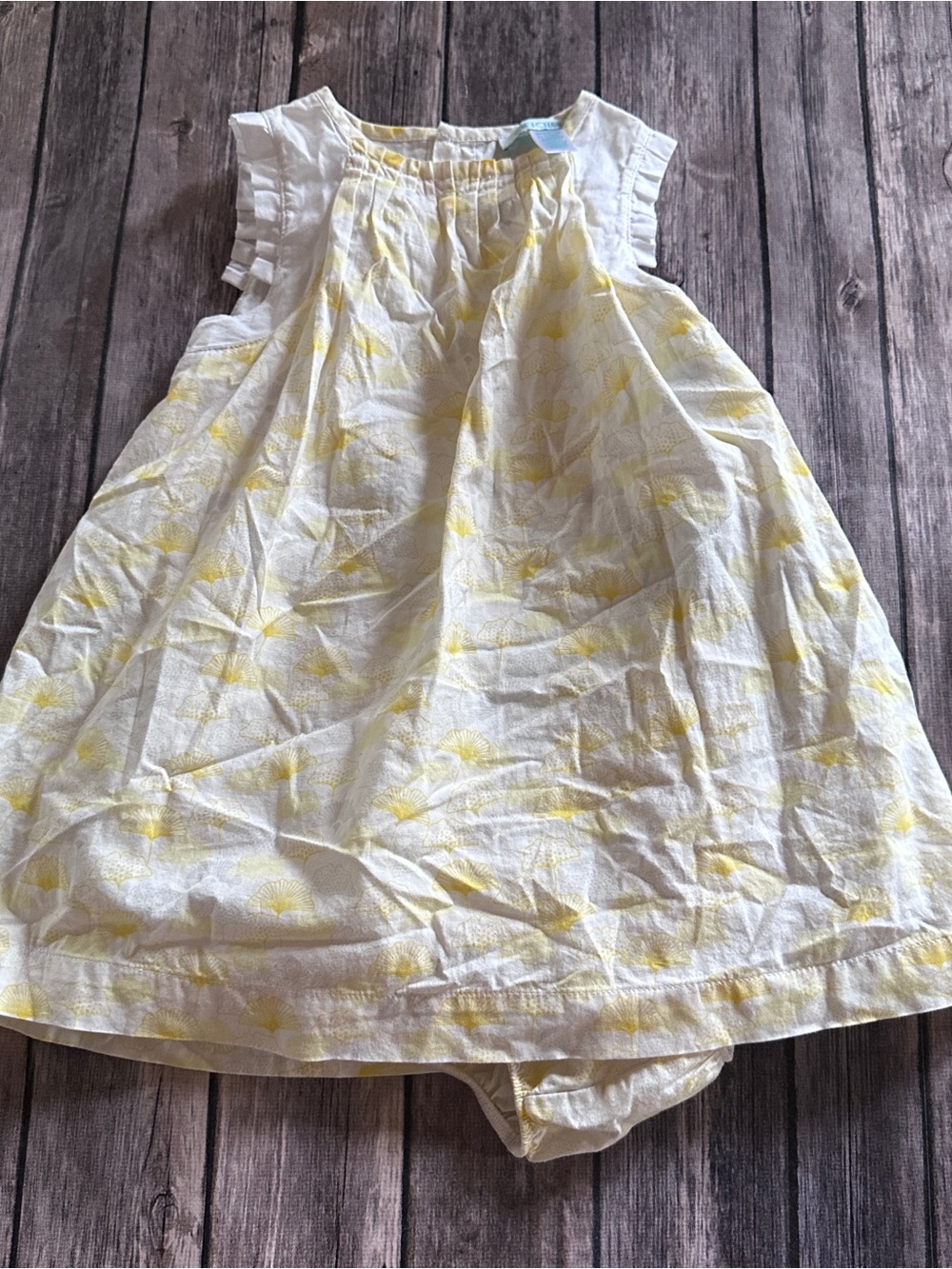 Obaibi yellow floral dress 12m vguc
